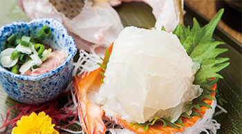 目の前に海が広がるオーシャンビューの食堂 潮風