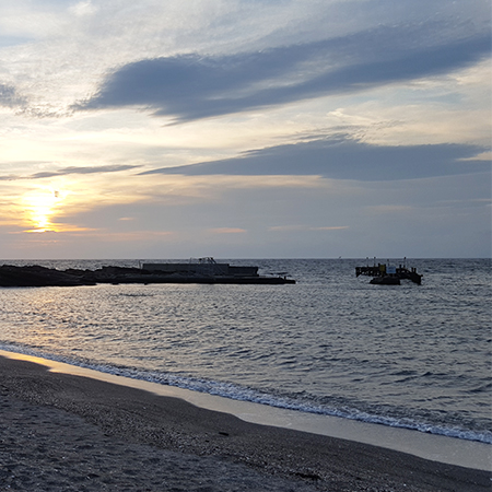 綺麗なサンセットと海