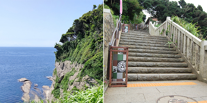 江の島の断崖絶壁